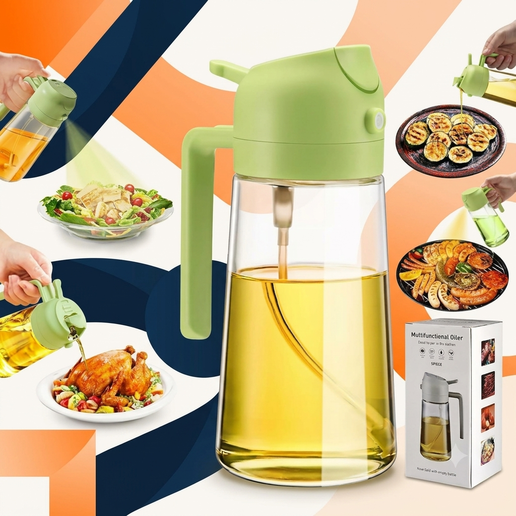 Multi-Function Oil Spray & Pour Bottle