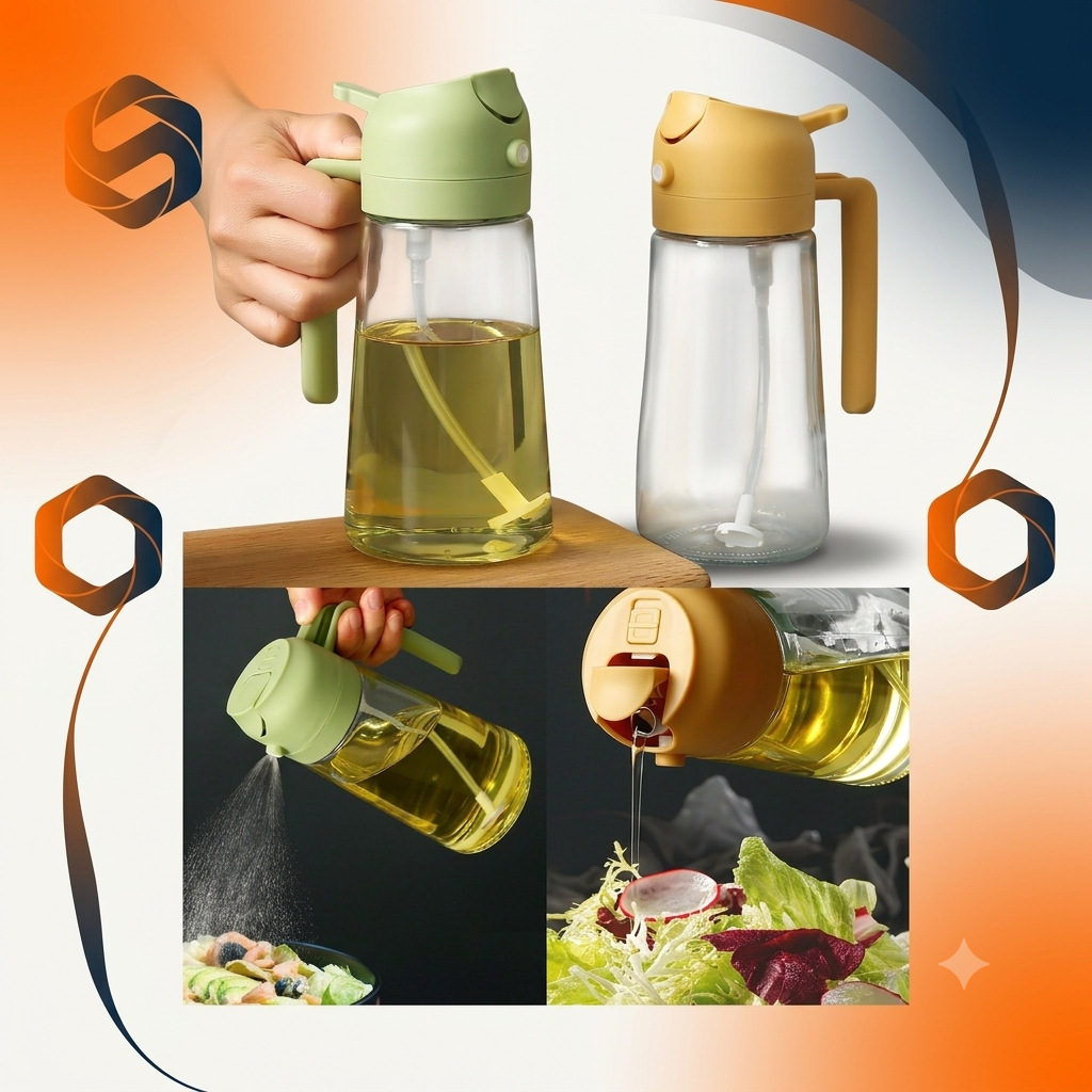 Multi-Function Oil Spray & Pour Bottle